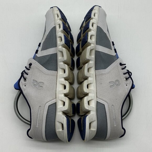 On Cloud 5 Push White Lavender Chambray Mesh Running Shoes Women's Size 9.5 FLAW - Picture 8 of 10